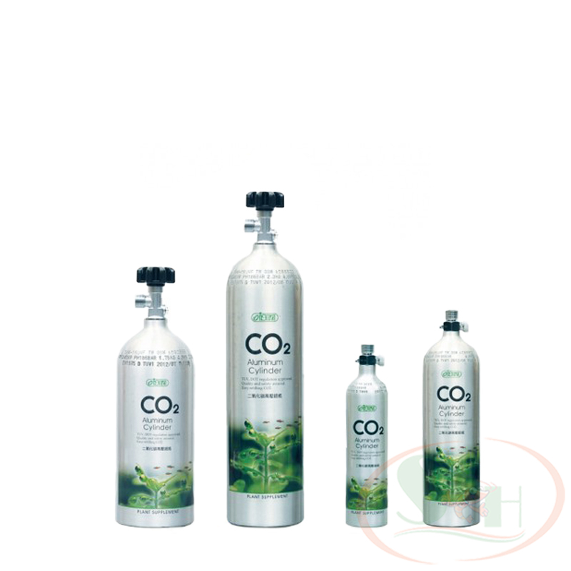 Bình co2 nhôm Ista 0.5L, 1L, 2L, 3L Aluminum Cylinder van tổng kim loại Đài Loan thủy sinh 1, 2, 3 lít