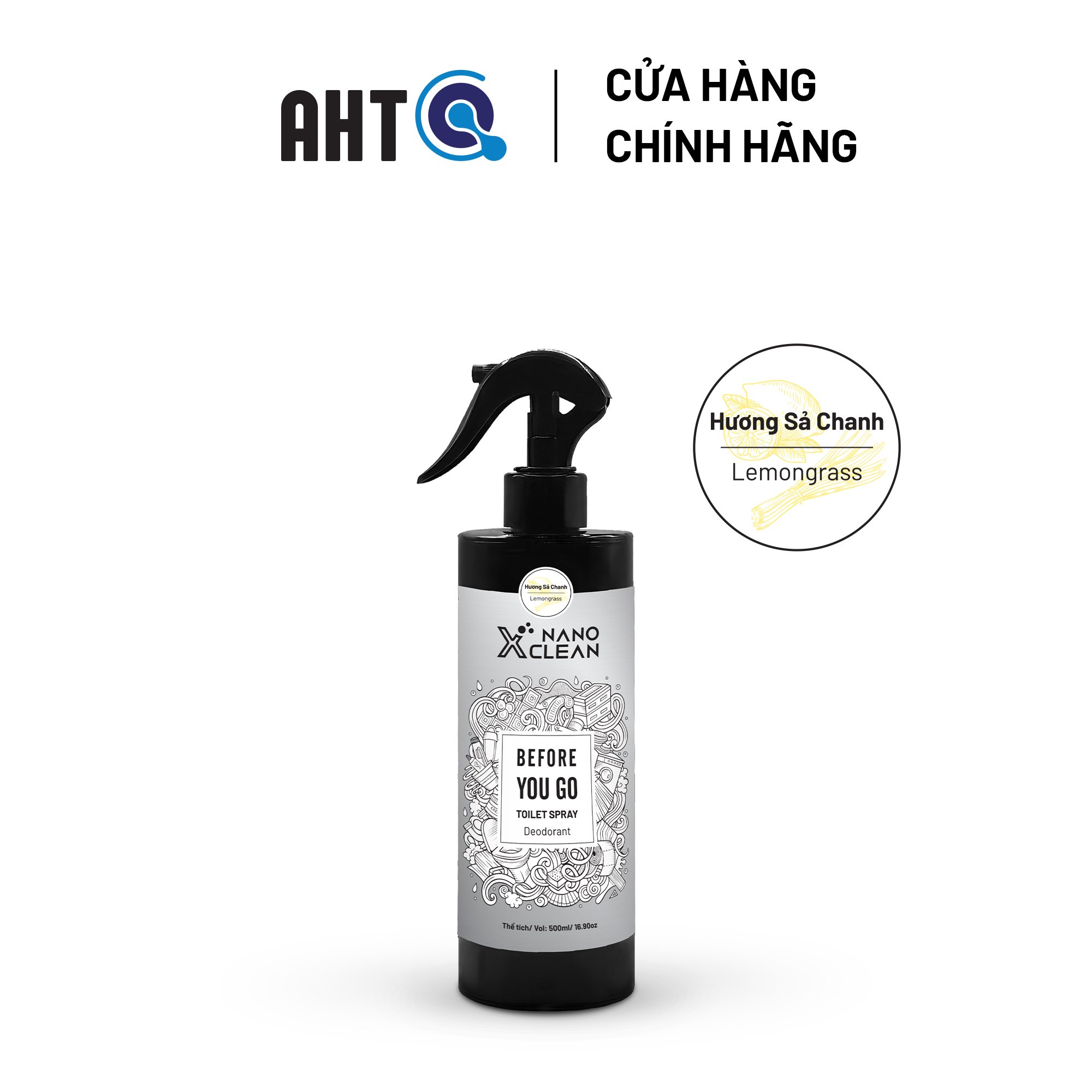 NANO BẠC CHAI XỊT KHỬ MÙI TOILET KHỬ MÙI NHÀ VỆ SINH NANO XCLEAN TOILET SPRAY AHT CORP (AHTC)