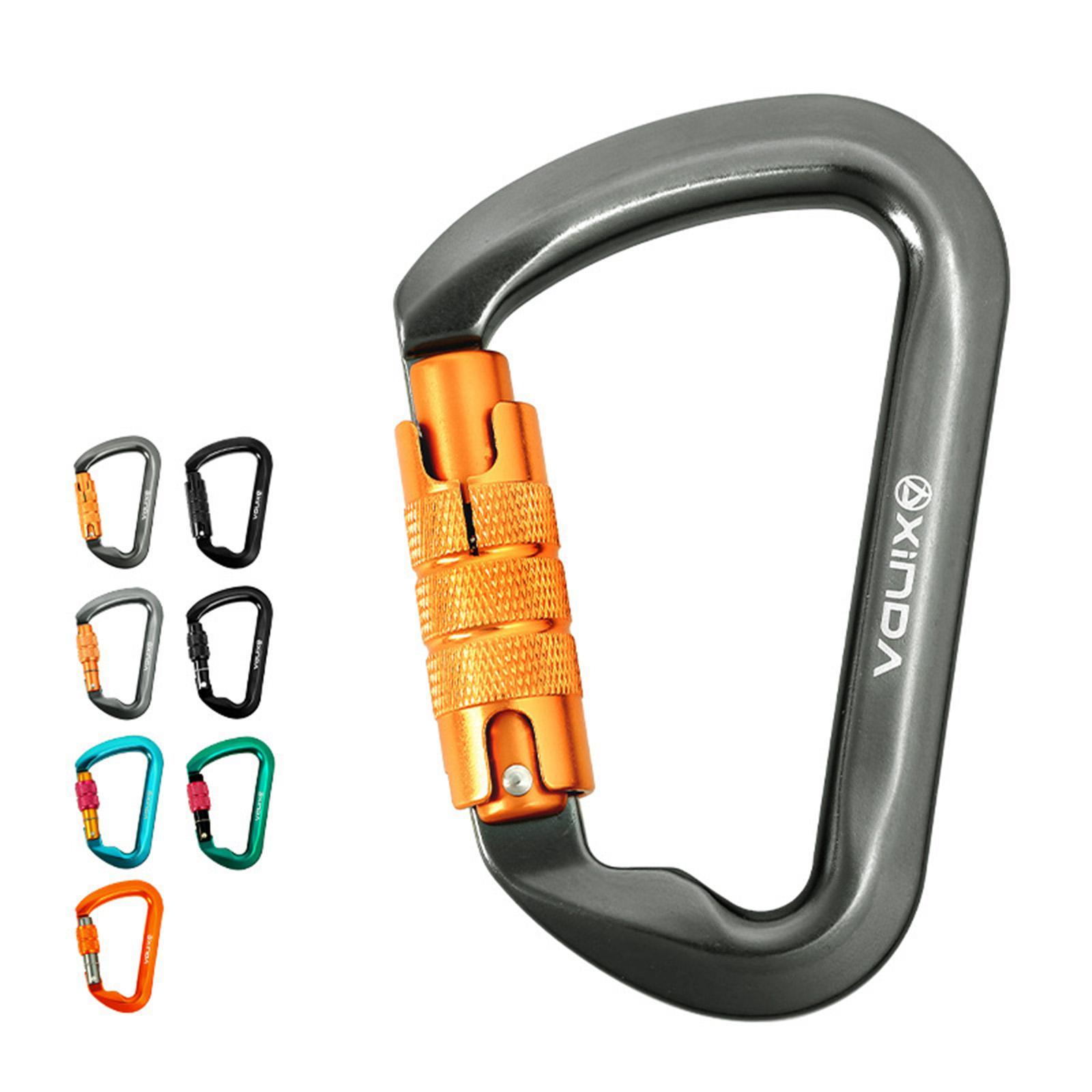 Climbing Carabiner Clip Sturdy for Camping Hammock Rappelling Mountaineering