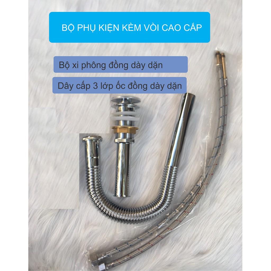 Vòi chậu vòi lavabo một lỗ vàng cao cấp Rangos RG-305V3B