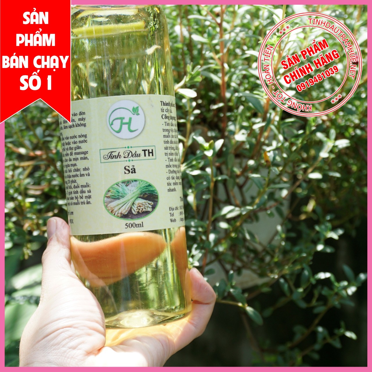 450ml Tinh Dầu Sả Lau Sàn nguyên chất, Xịt Khử Trùng,Khử Khuẩn, Đuổi Muỗi, Côn Trùng mùa dịch