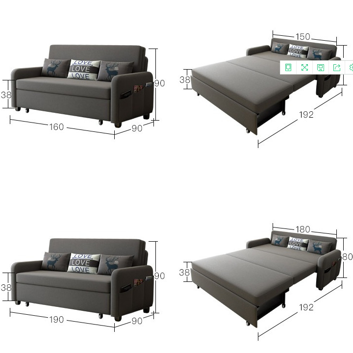 [ Nhập Khẩu ] Giường Sofa Đa Năng , Giường Sofa Beat Gấp Gọn Thành Ghế, Giường Sofa Hoàn Toàn Bằng Khung Thép Chịu Lực Có Ngăn Chứa Đồ Cao Cấp