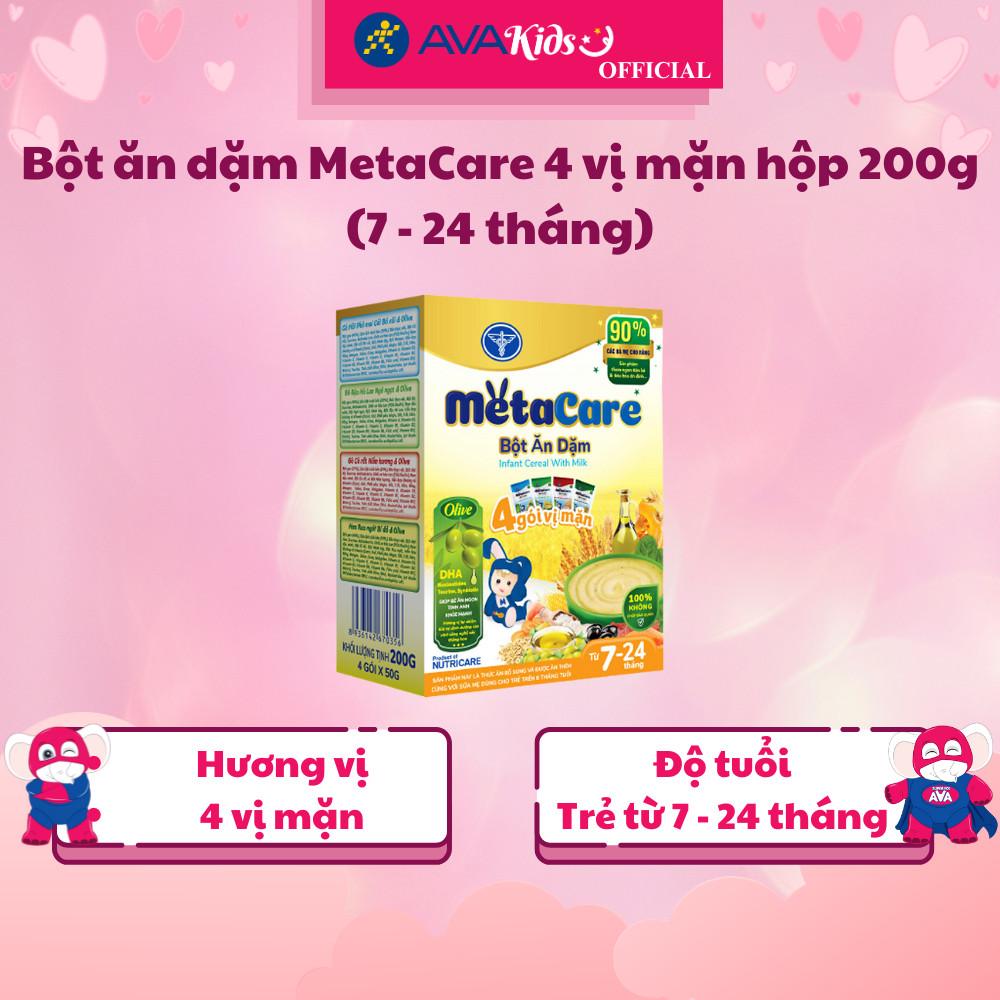 Bột ăn dặm MetaCare 4 vị mặn hộp 200g (7 - 24 tháng) - Hàng Chính Hãng