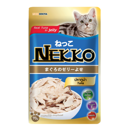 Pate Cho Mèo Nekko 70g, Pate Dạng Gói Cho Mèo, Pate Cho Mèo Thịt Thật Từ Cá Ngừ 28 Vị Hấp Dẫn