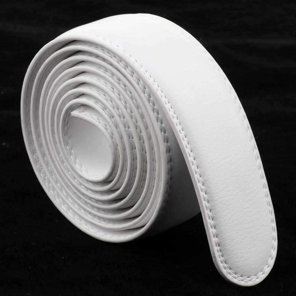 2x Replacement PU Leather Belt Without Buckle Double Stitching for Men 3.5cm