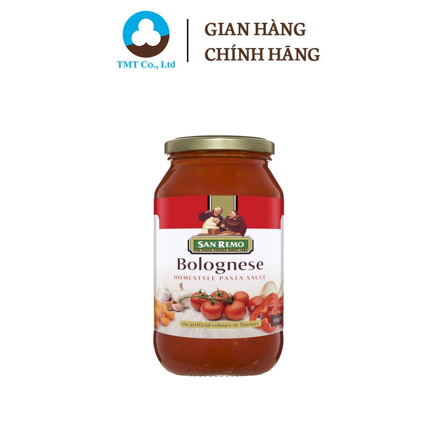 Sốt mì ý sốt mì spaghetti vị thịt bò Bolognese thương hiệu hiệu San Remo 500g