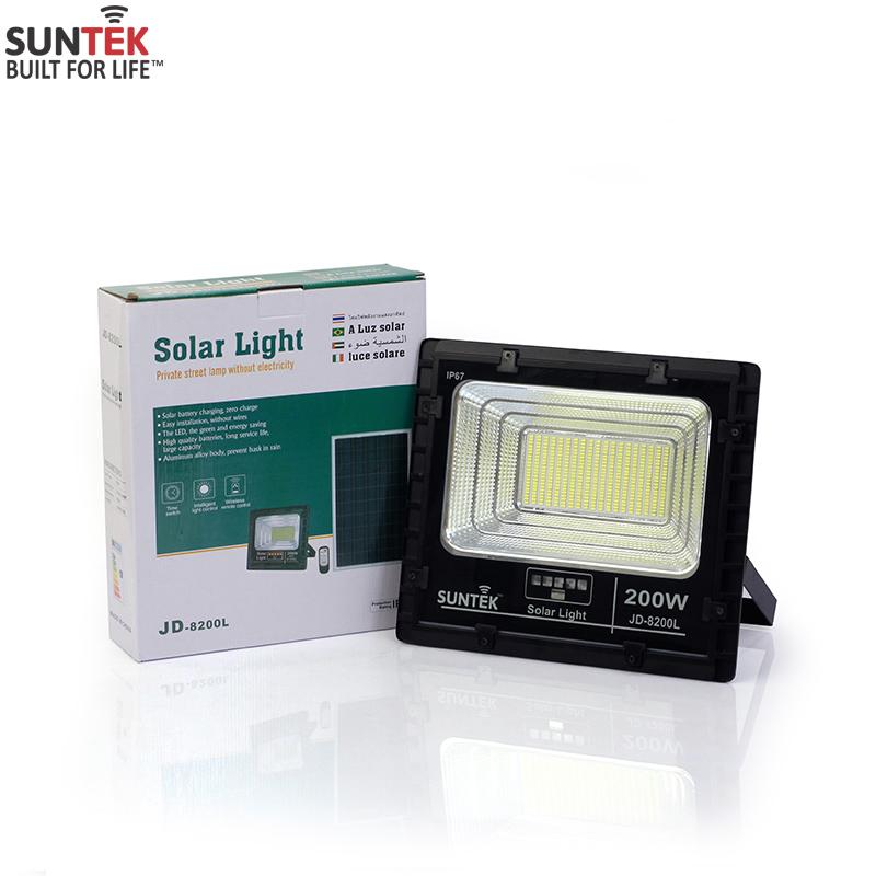 Đèn Pha Năng Lượng Mặt Trời SUNTEK LED Solar Light JD-8200 200W - Hàng Chính Hãng