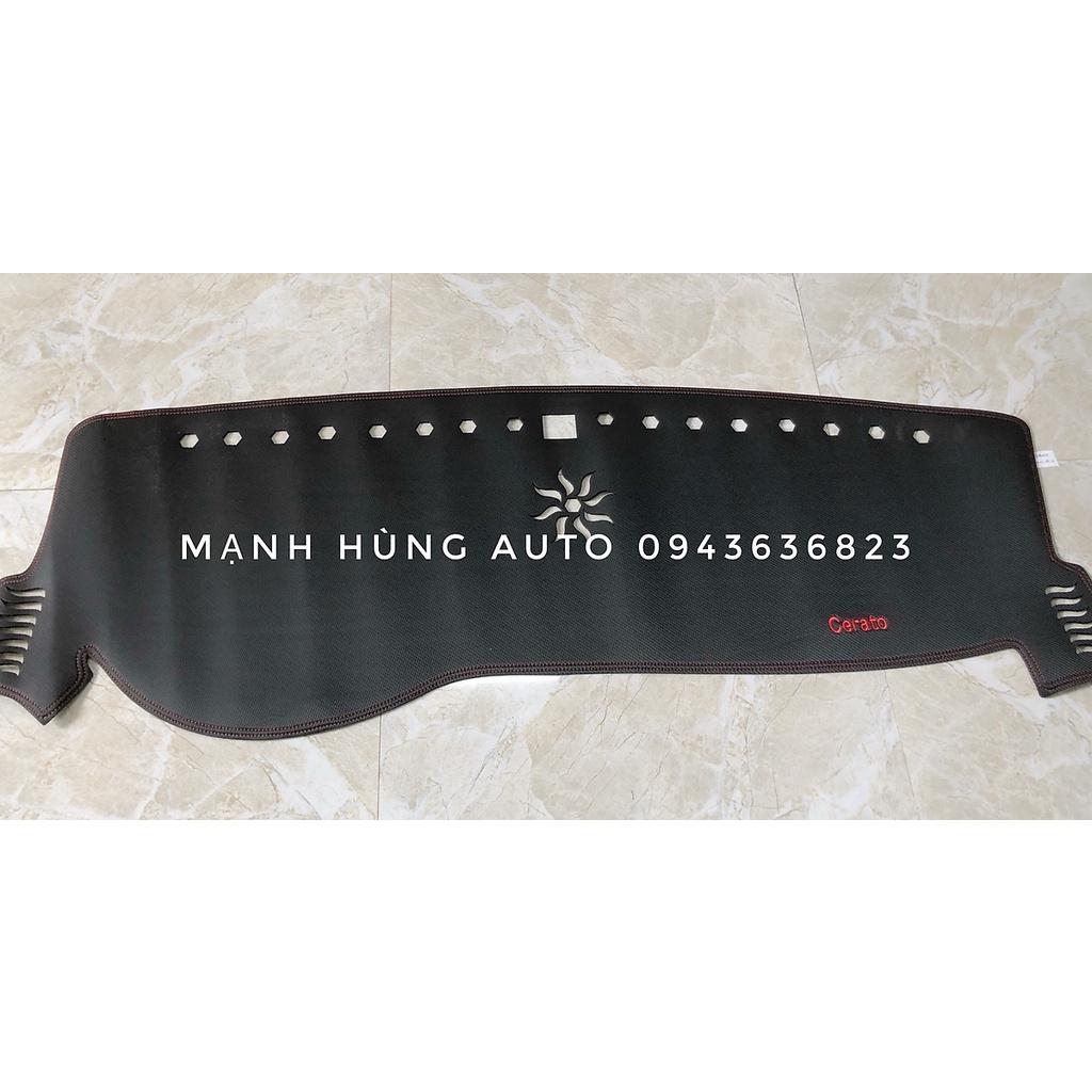 Thảm taplo da carbon xe KIA Cerato 2019 2020 2021 cao cấp