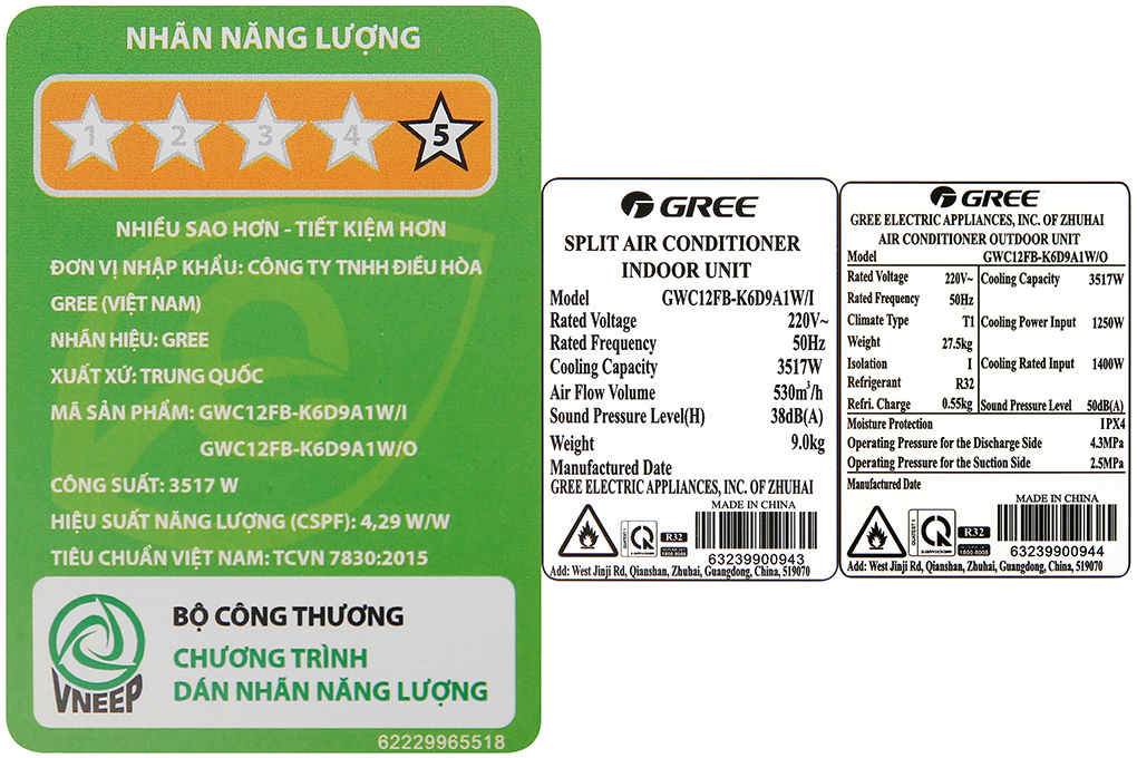 Máy lạnh Gree Inverter 1.5 HP GWC12FB-K6D9A1W - Hàng Chính Hãng(Giao Toàn Quốc)