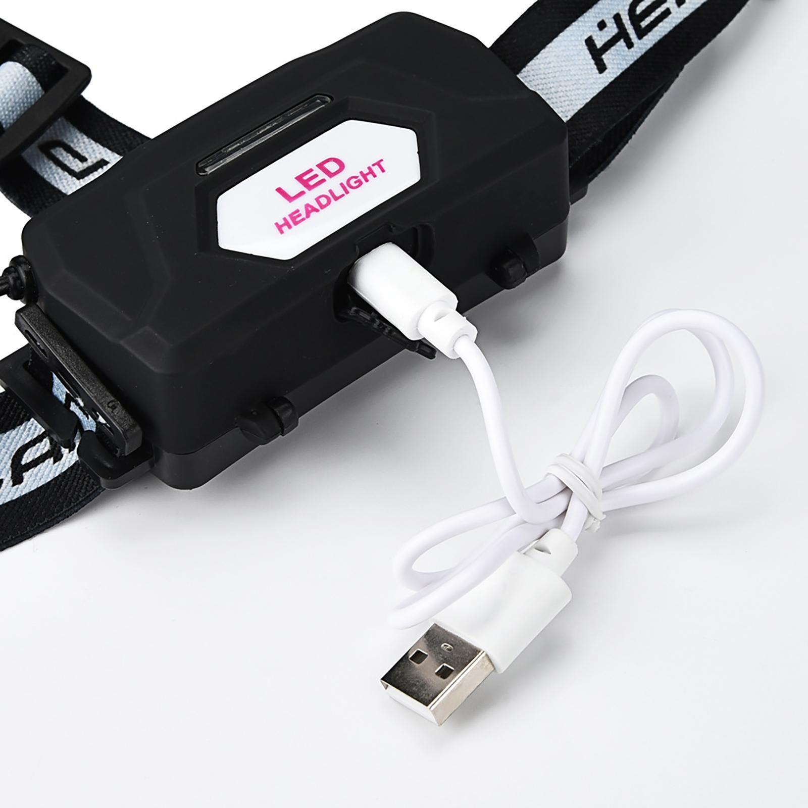 LED Head Light with Red Light Rechargeable LED Headlamp for Outdoor Camping Adults