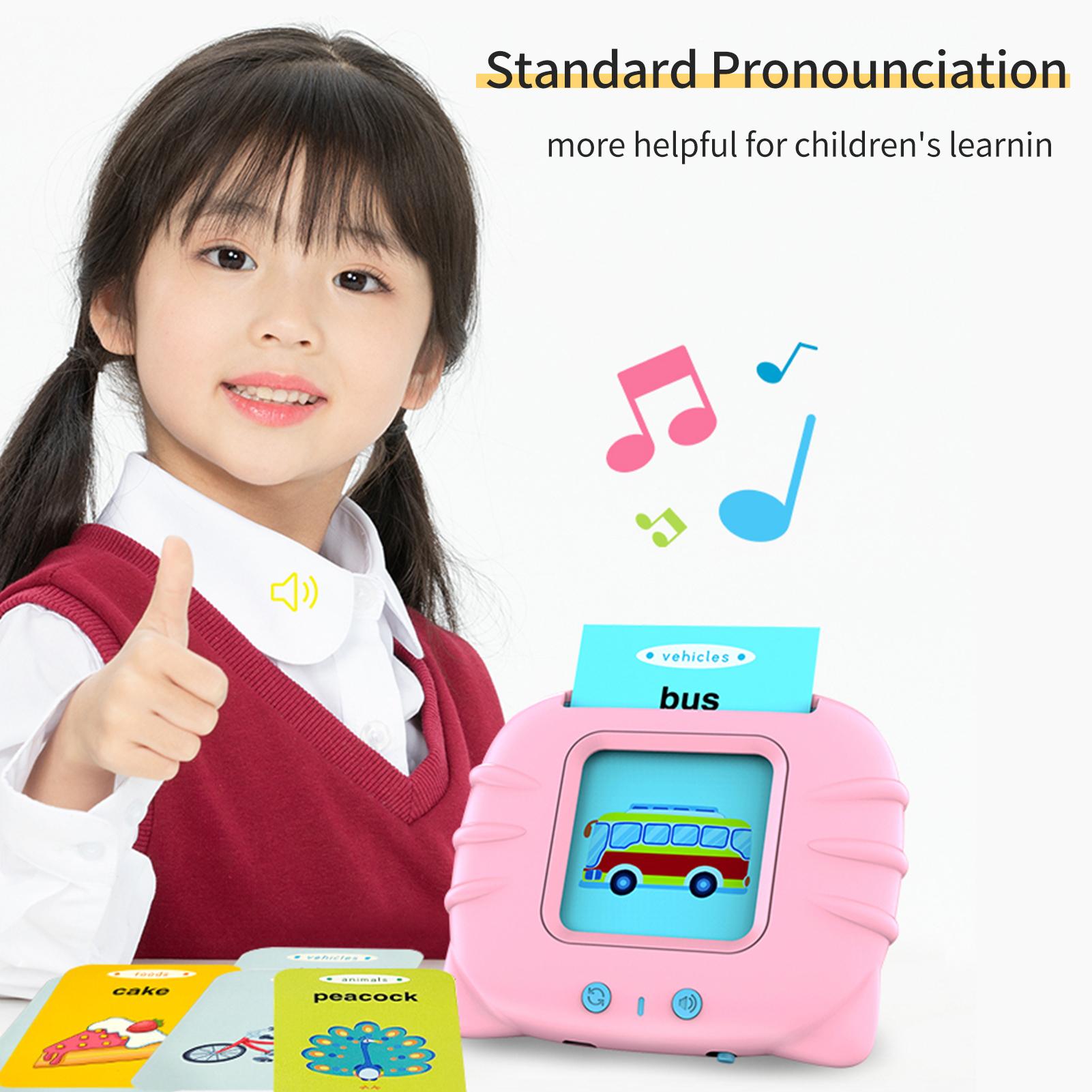 Talking Flash Cards Learning Toys for Toddlers 0-3 Years with Sound Effect English Reading Early Learning