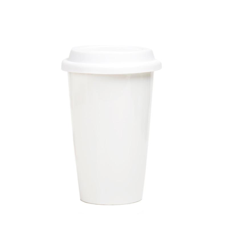 Khuyến mãi thời kỳ hoàng kim cách nhiệt silicon 2 lớp cốc sứ cà phê sáng tạo cốc cốc sữa cốc nước có thể được in