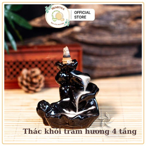 Thác Khói Trầm Hương Hình Lá Sen - Chính hãng HENRYSA