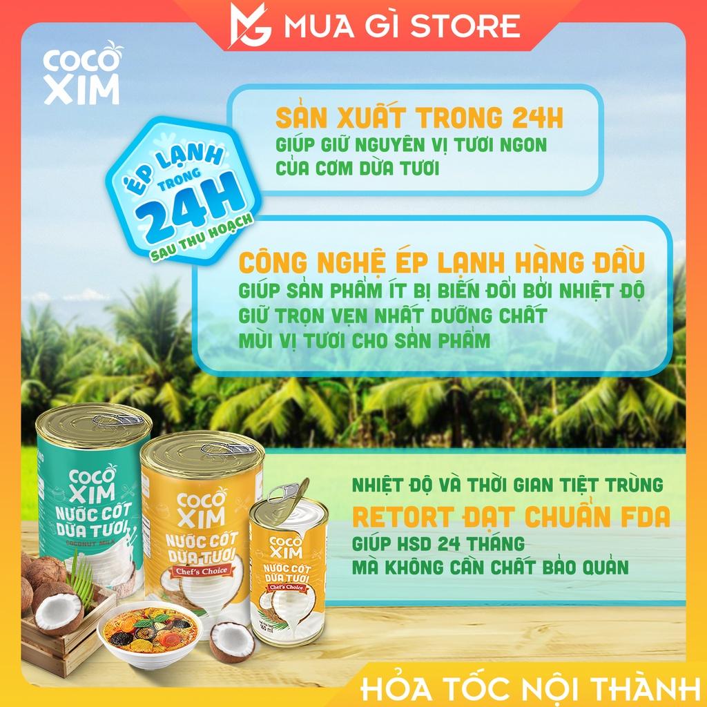 Nước cốt dừa tươi Cocoxim (12% béo) dung tích 400ml/Hộp, Giao hỏa tốc Hà Nội