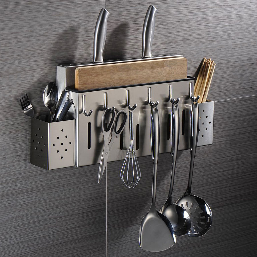 Kệ bếp đa năng Inox 304 Eurolife EL-K5 ( Trắng bạc)