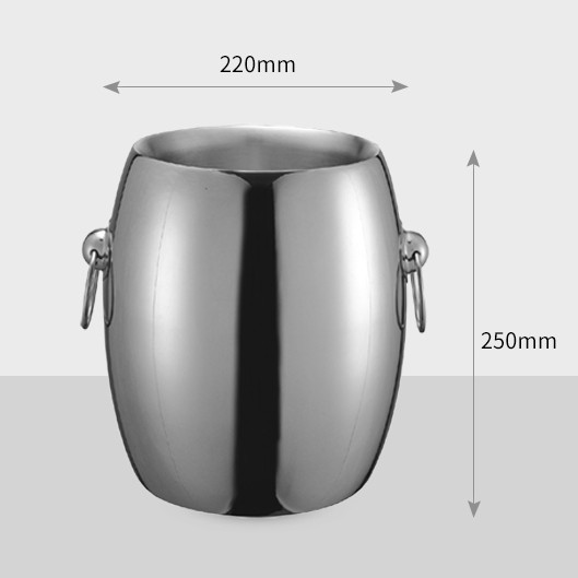 Xô ướp rượu vang và chân đế kiểu Pháp, Chất liệu inox, Mã 123331