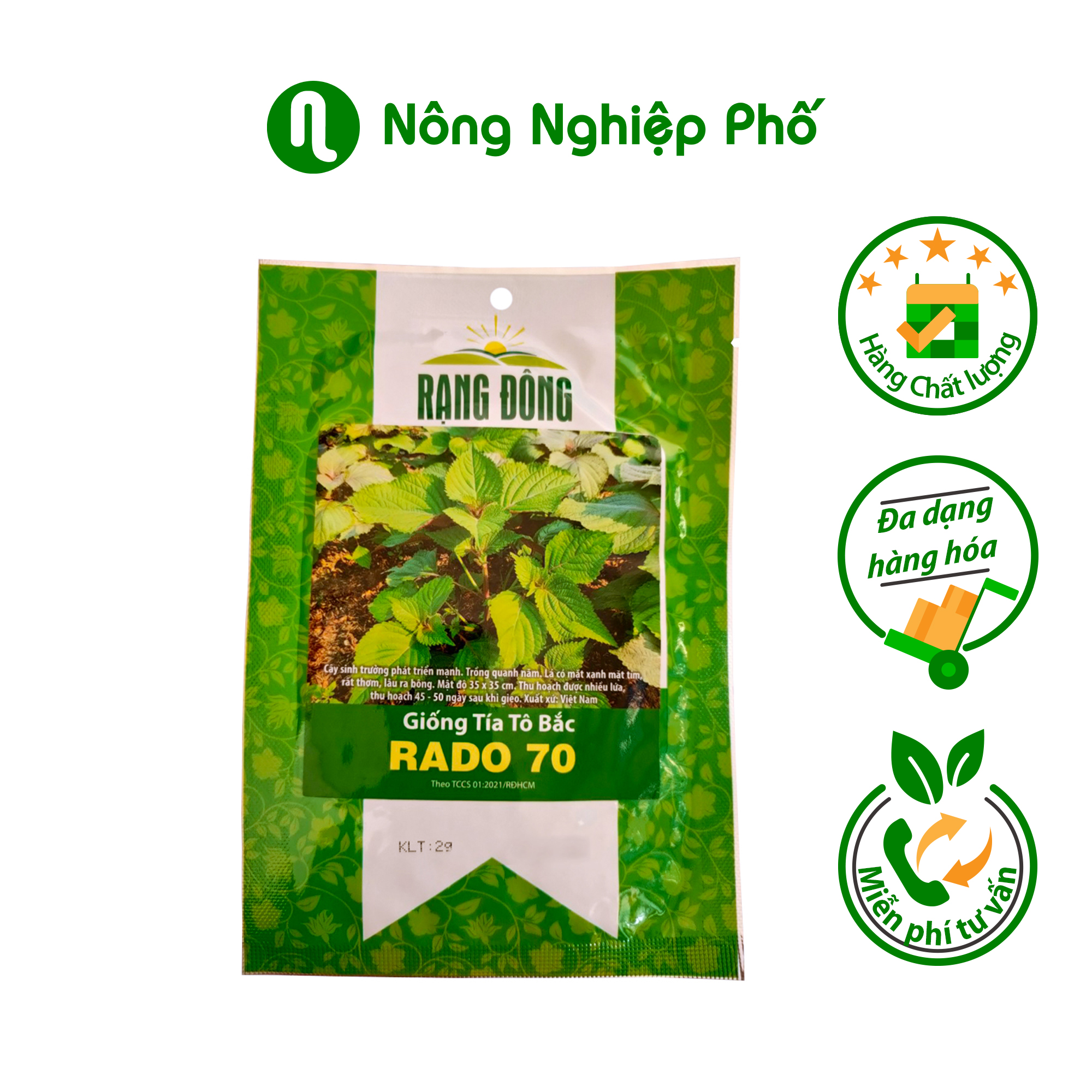 Hạt giống tía tô bắc RD 70 Rạng Đông