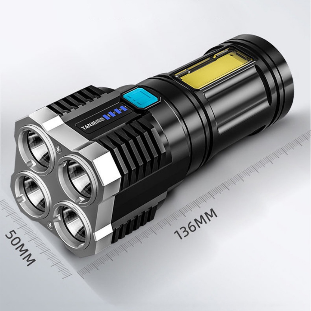 Đèn pin led, đèn pin siêu sáng, đèn pin mini dùng cho cắm trại, có thể sạc được bằng USB