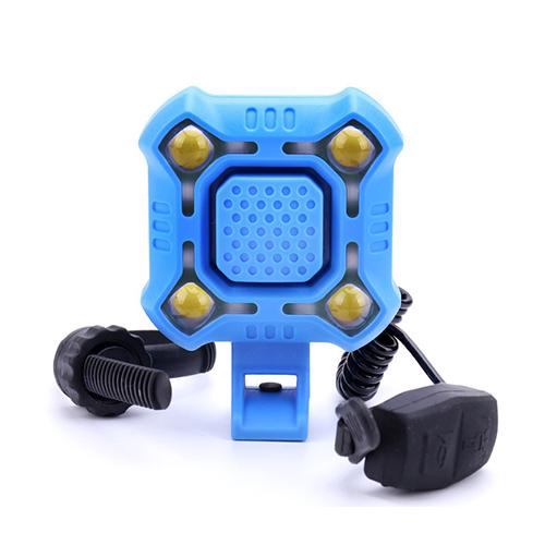 Đèn pha LED MOSOWORLD sạc USB chống nước có còi dành cho xe đạp
