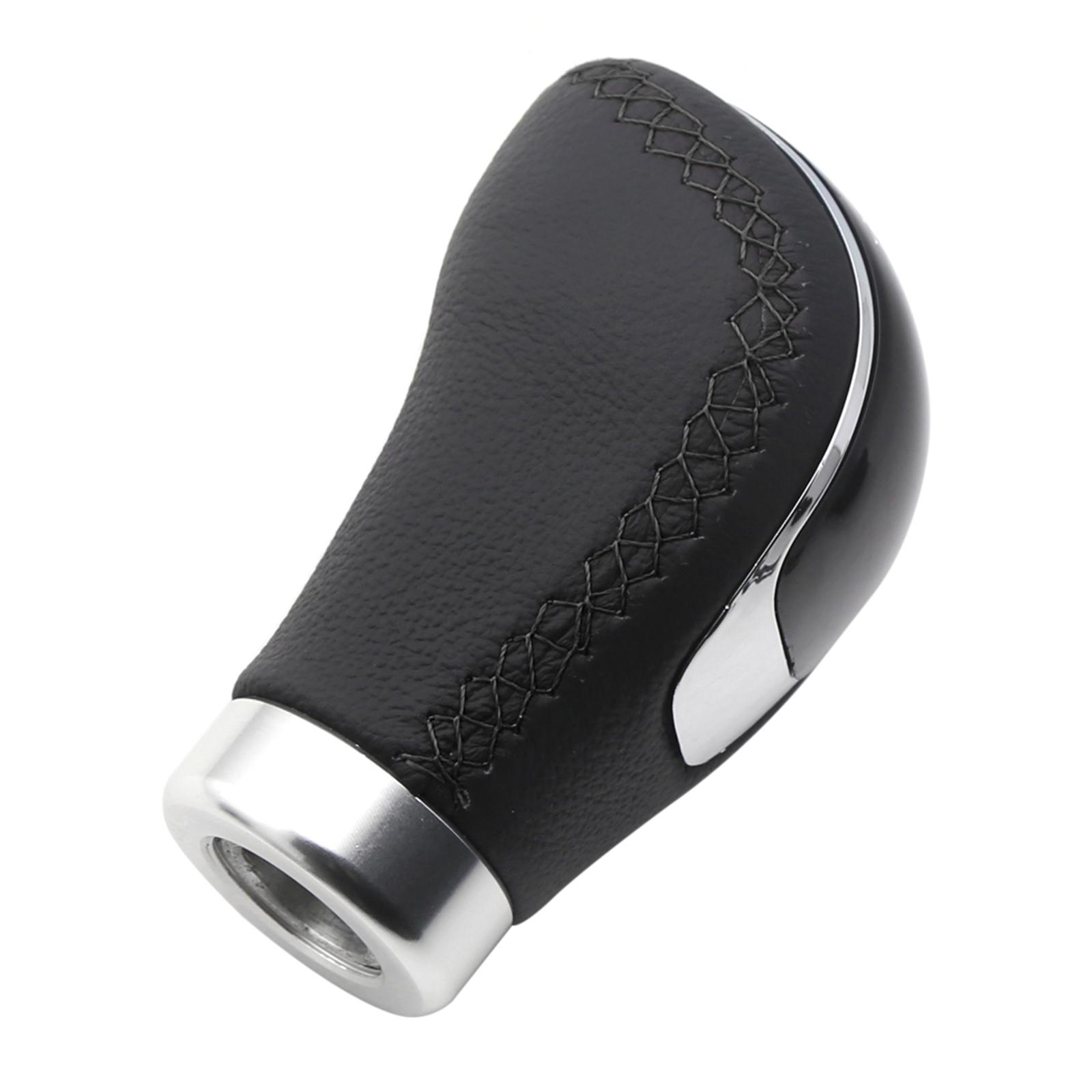 2x5 Speed Manual Car Gear Shift Knob Stick Shifter Lever Stitching Black+Black