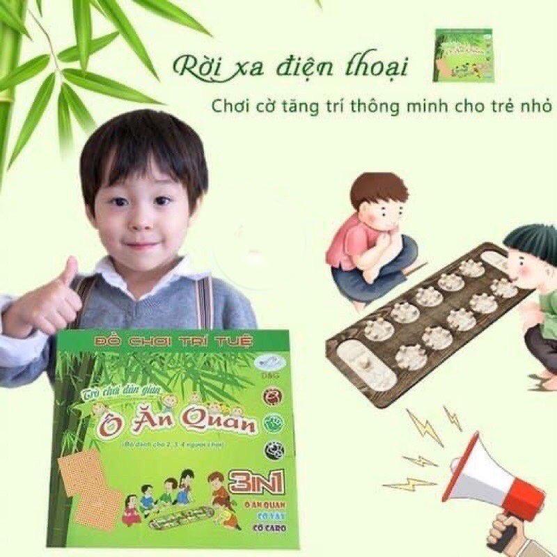 Bộ đồ chơi Ô ăn quan 3 trong 1, trò chơi dân gian truyền thống