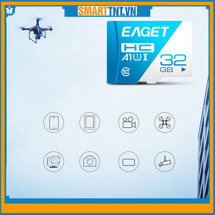 Thẻ nhớ micro 32Gb EAGET Class 10 80Mb/s cao cấp Hàng chính hãng