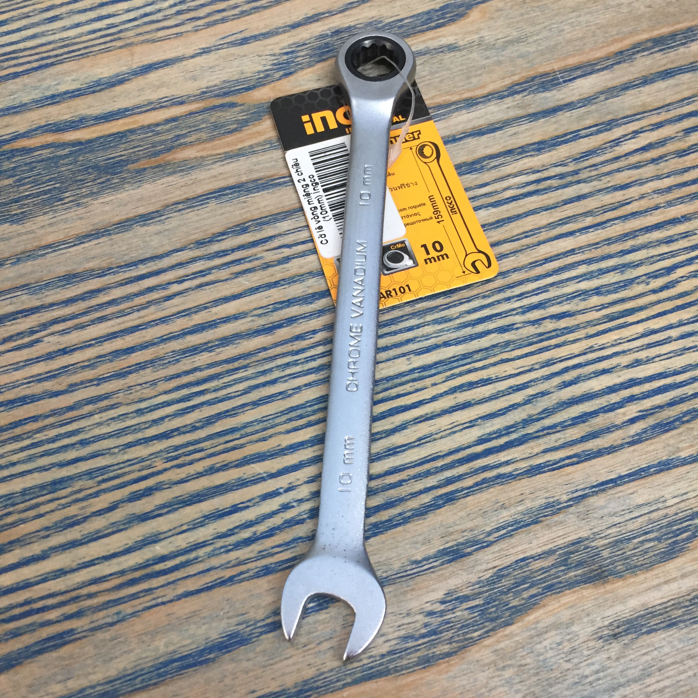 Cờ lê vòng miệng tự động 10mm INGCO HCSPAR101