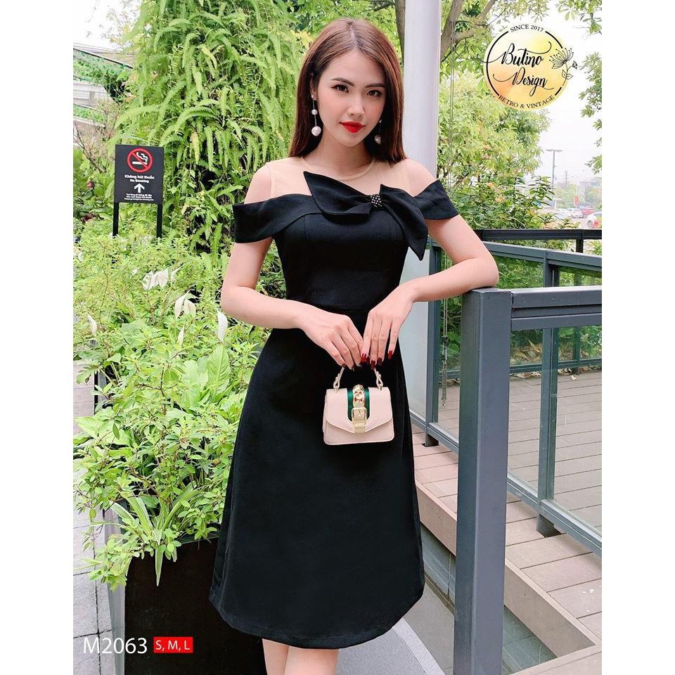 Váy đầm xòe M2063 Đỏ thời trang nữ hàng thiết kế Cao Cấp - 4 màu