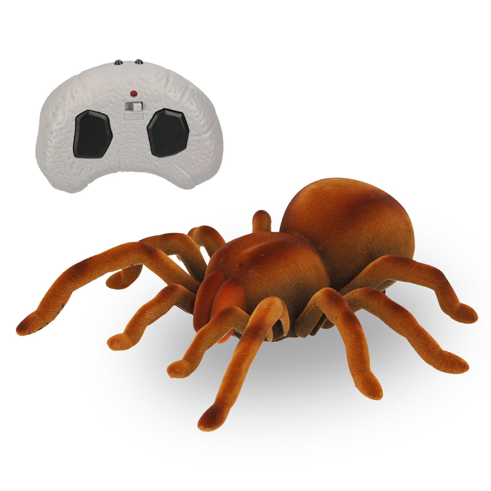 Đồ chơi điều khiển từ xa Mô phỏng thực tế tuyệt vời cho các trò đùa và Halloween với chuyển động nhốn nháo Phát sáng RC Spider Kids
