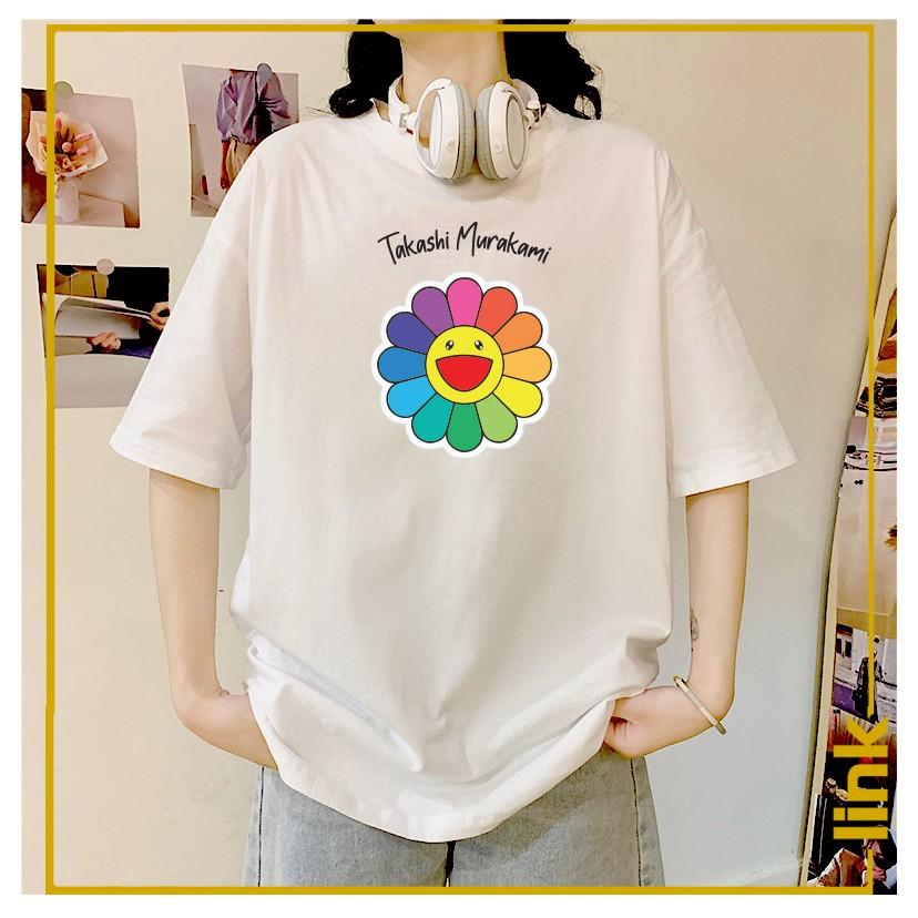 Áo phông unisex HOA 7 SẮC CẦU VỒNG TAKASHI MURAKAMI