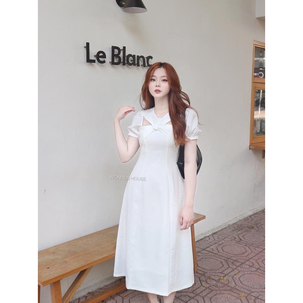 Đầm Wonderhouse cổ yếm form maxi chất vải dày dặn dự tiệc, đi biển sang chảnh - Dori dress 2