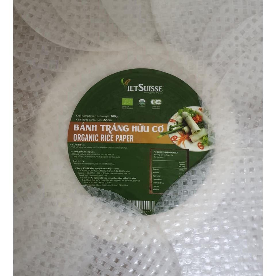Bánh tráng hữu cơ bánh đa VietSuisse 200g