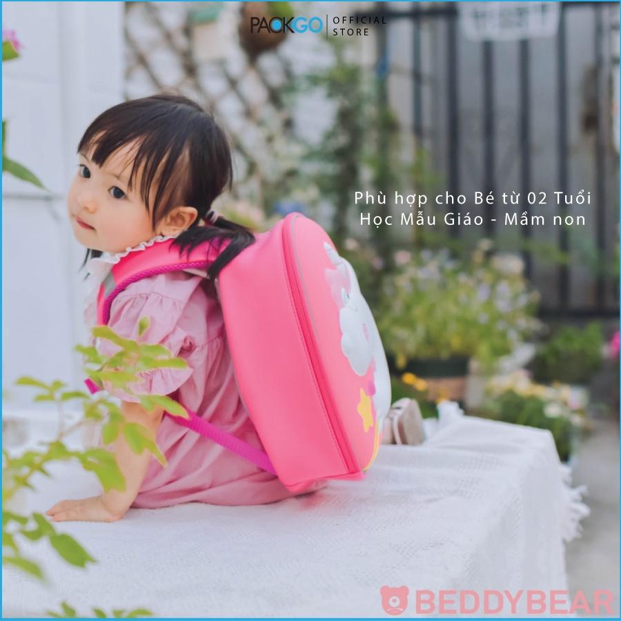 Balo Bé mẫu giáo Beddybear Phù hợp trẻ từ 02 tuổi Thương hiệu Beddy bear - Thiết kế kèm dây chống thất lạc mẫu mới - Sản phẩm bảo hành chính hãng 2 năm