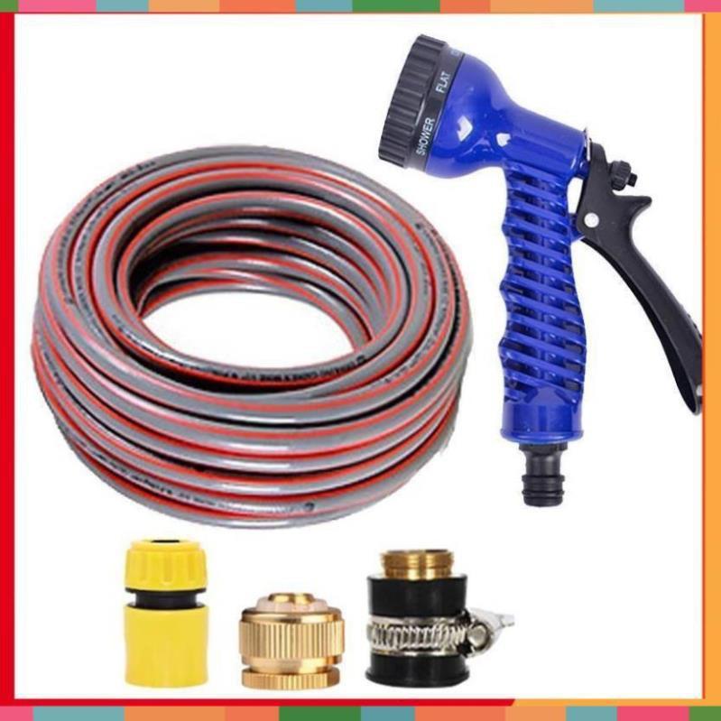 Bộ dây và vòi xịt tăng áp lực nước,rửa xe, tưới cây 20m  206843