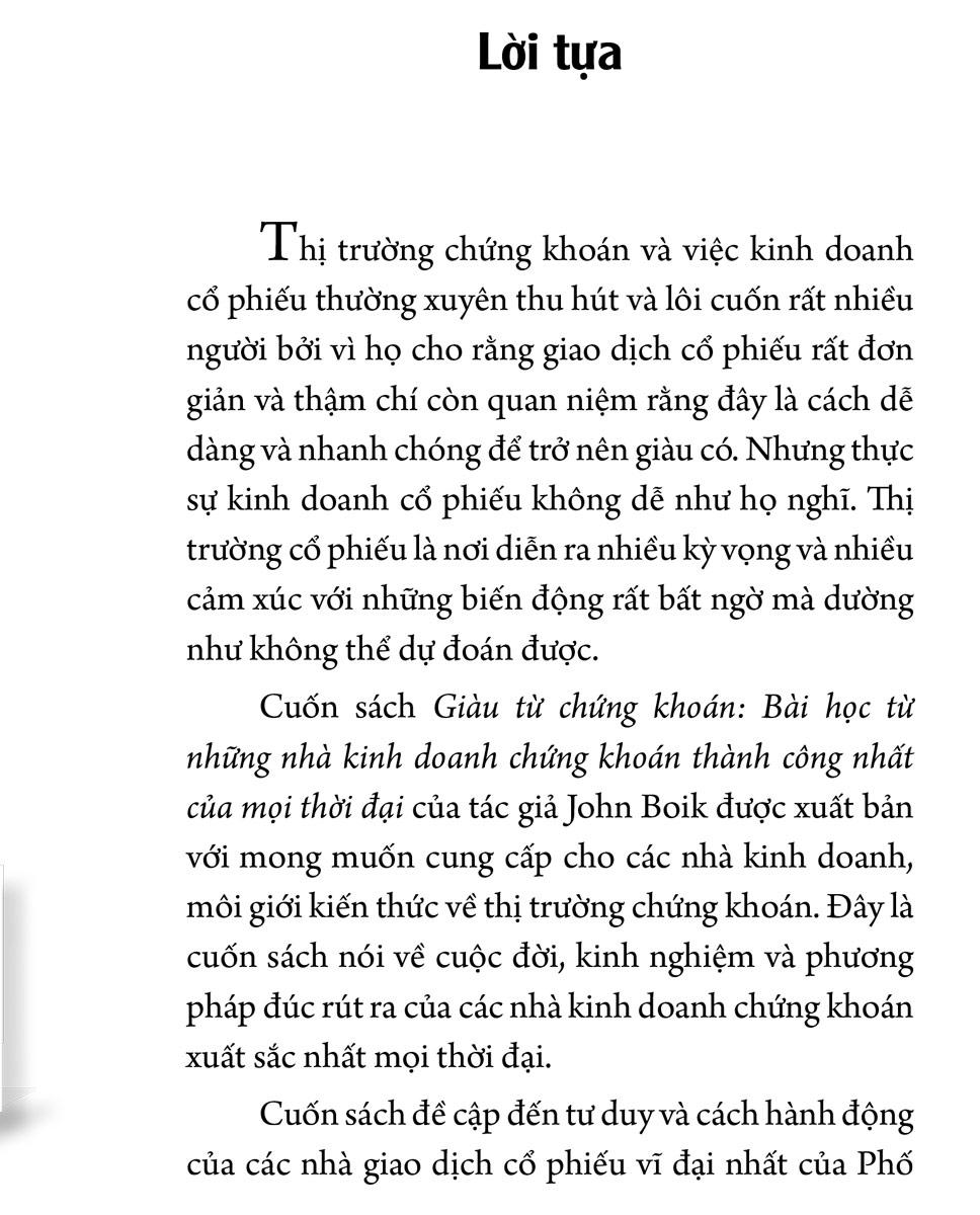 Sách Giàu Từ Chứng Khoán (Tái Bản)