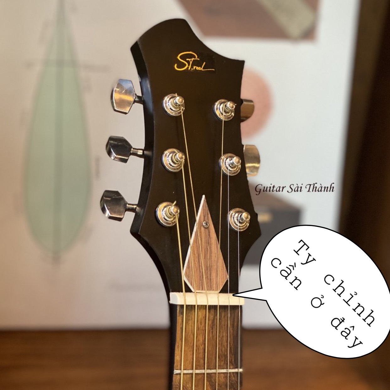 Đàn Guitar Acoustic ST-X1 Full size chất liệu gỗ nhập khẩu (màu đen) có ty chỉnh cần tặng kèm đầy đủ phụ kiện