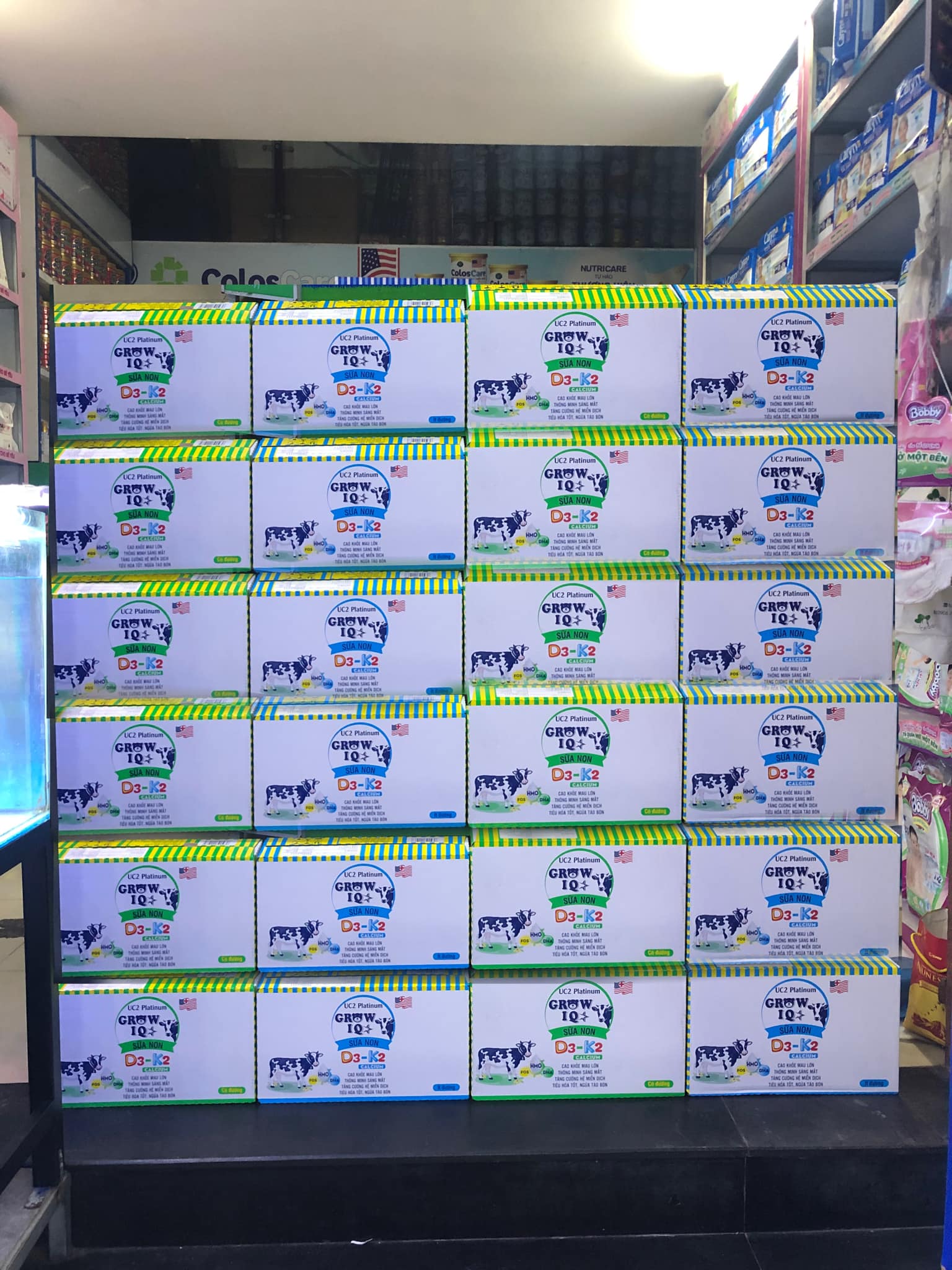 Lốc lẻ sữa non tiệt trùng ít đường UC2 GROW IQ D3K2 110ML (4 hộp x 110ml)