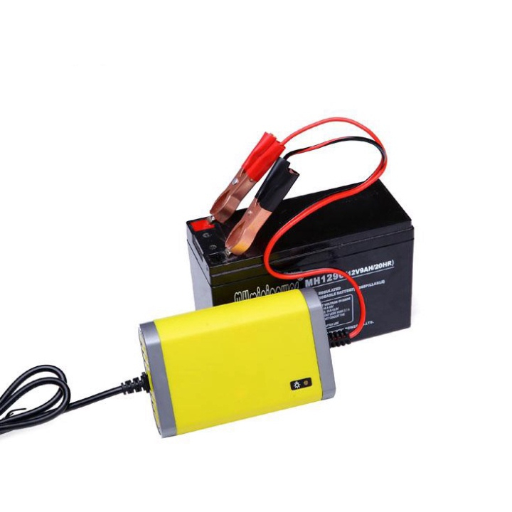 Xac binh ac quy, ắc quy ô tô, Bộ sạc bình acquy 12v 2A thông minh, tự động ngắt khi đầy