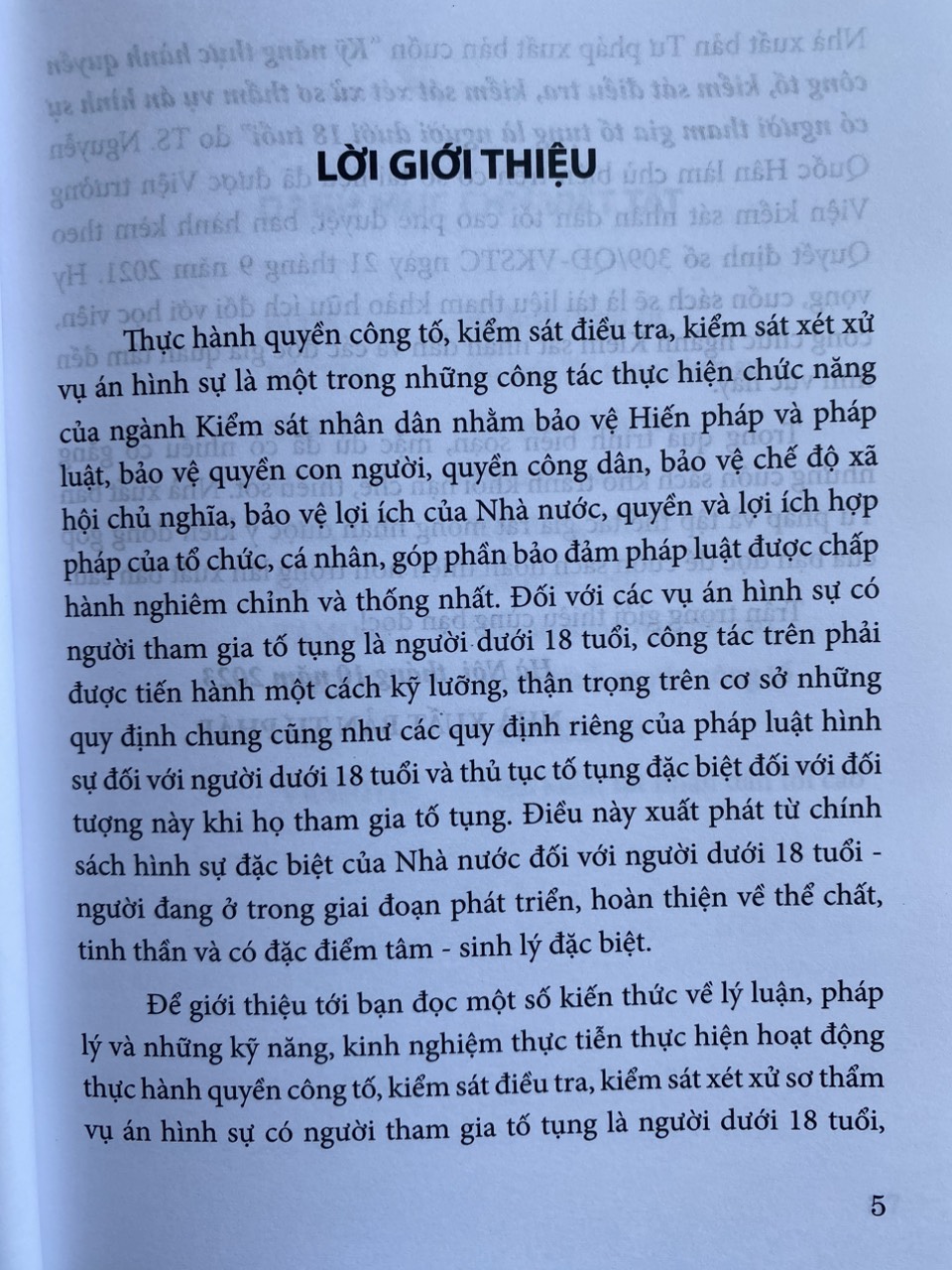 Kỹ Năng Thực Hành Quyền Công Tố, Kiểm Sát  Điều Tra, Kiểm Sát Xét Xử Sơ Thẩm Vụ Án Hình Sự Có Người Tham Gia Tố Tụng Là Người Dưới 18 Tuổi