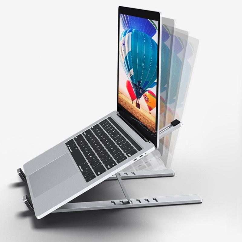 Giá Đỡ Laptop 6 Ngăn Bằng Hợp Kim Nhôm Có Thể Điều Chỉnh Tiện Dụng