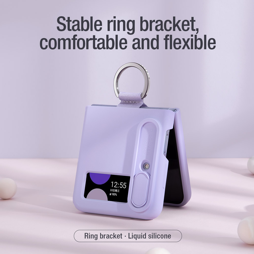 Ốp lưng dành cho Galaxy Z Flip 4 Nillkin Camshield Silky Silicon- hàng chính hãng