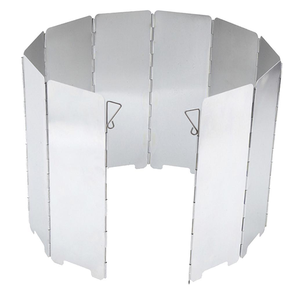 20x Folding Plates Outdoor Stove Wind Camping Kitchen Gas Screen Foldable