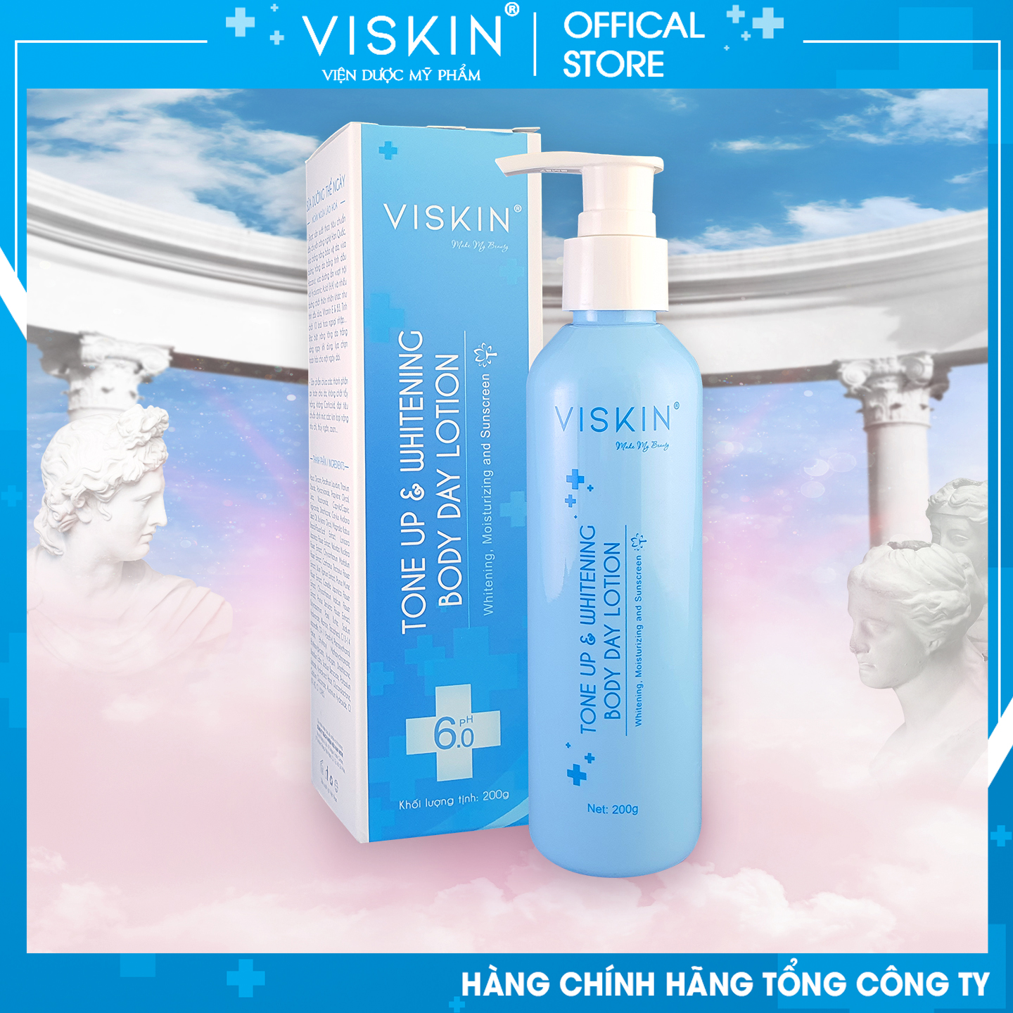 SỮA DƯỠNG THỂ NÂNG TÔNG DA VISKIN BAN NGÀY