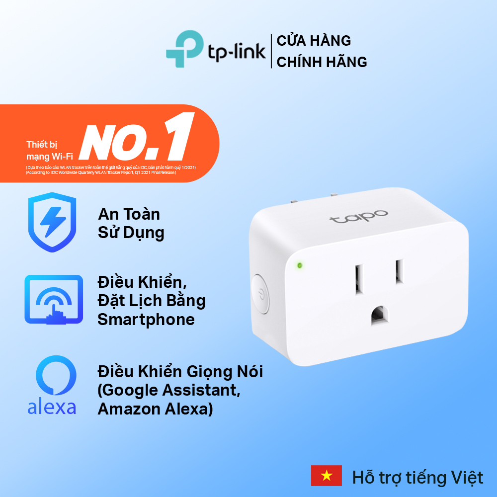 Ổ Cắm WiFi Thông Minh TP-Link Tapo P105 Điều Khiển Từ Xa - Hàng Chính Hãng