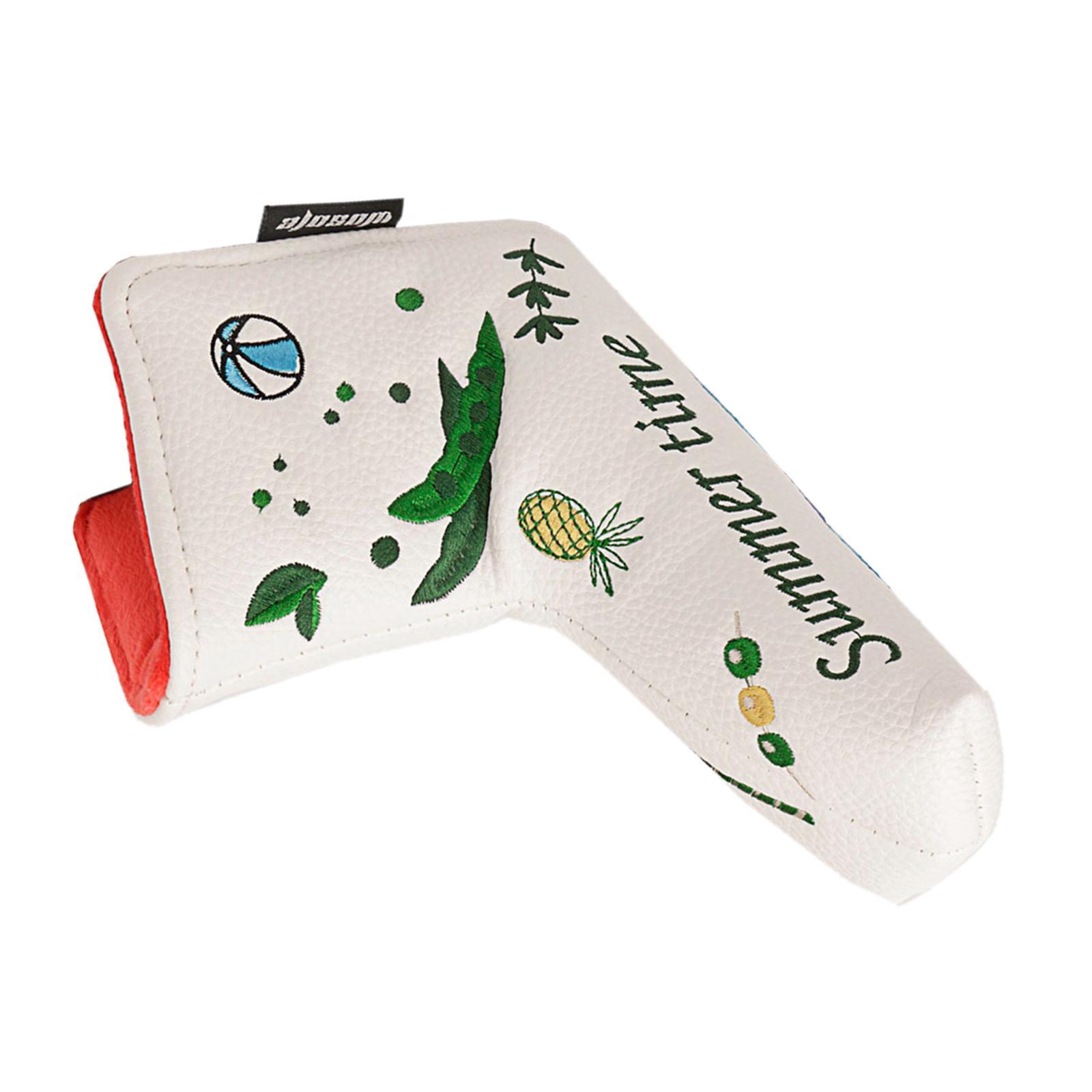 Golf Putter Head Cover Summer Design Golf Club Head Cover Men Women white