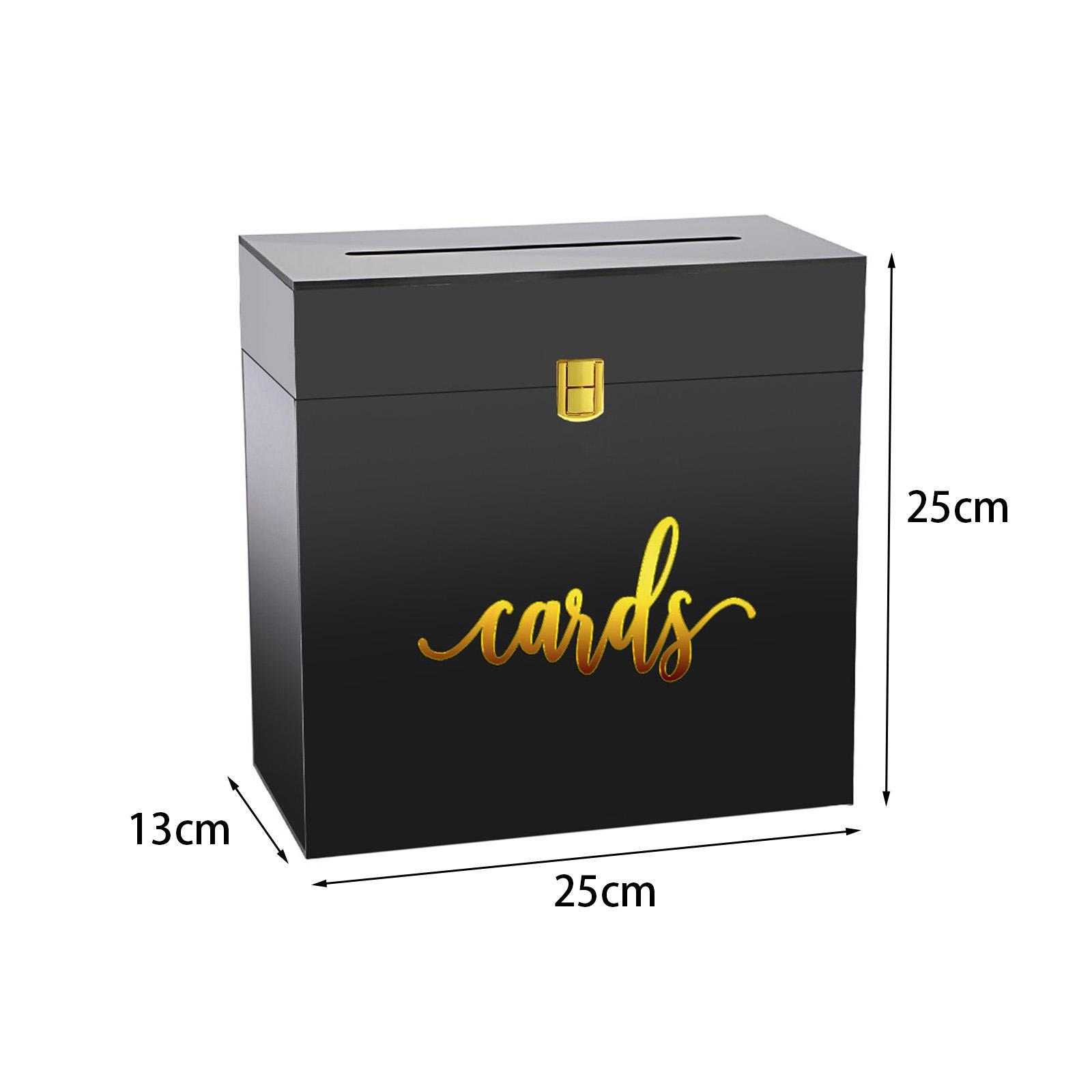 Black Acrylic  Box with Slot  Holder for Engagement