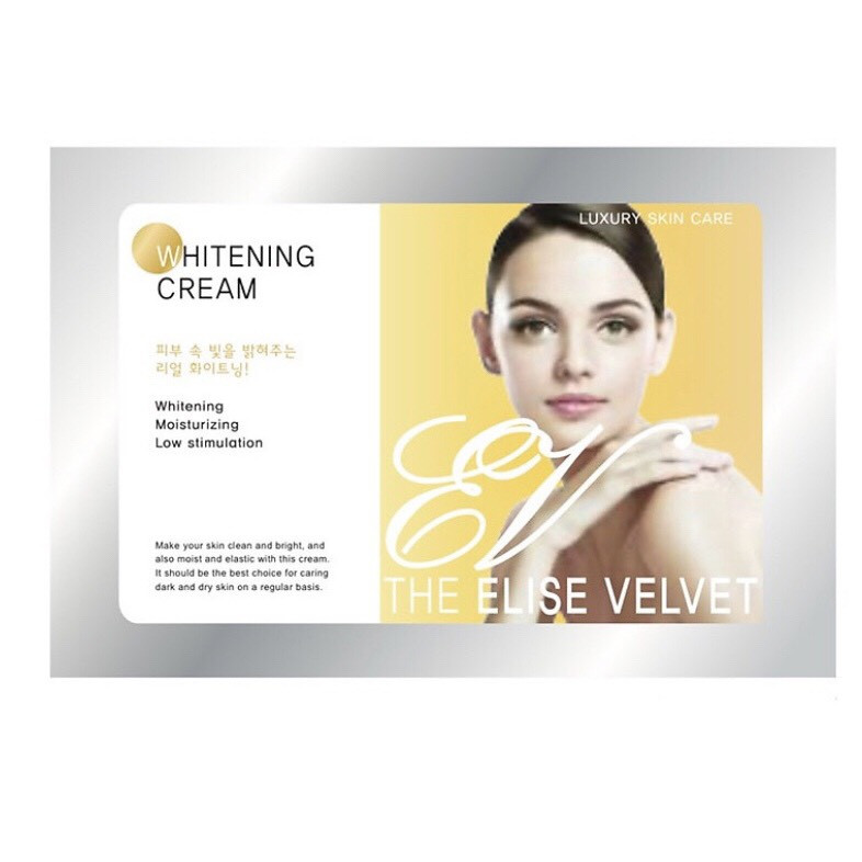 Bộ Kem dưỡng trắng da mặt và body - The Elise VelVet Whitening cream 50gr