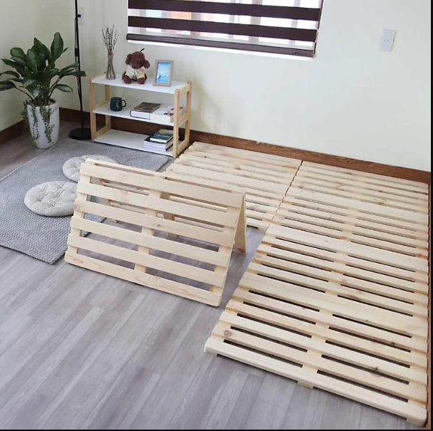 Giường Gấp Gọn Thông Minh gỗ thông  1m2x2m, 1m4x2m, 1m6x2m, 1m8x2m,2mx2m