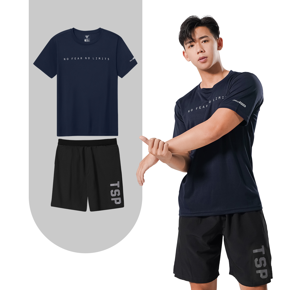 Bộ Thể Thao Nam TSIMPLE quần áo tập gym co giãn thoáng mát QG2AH4