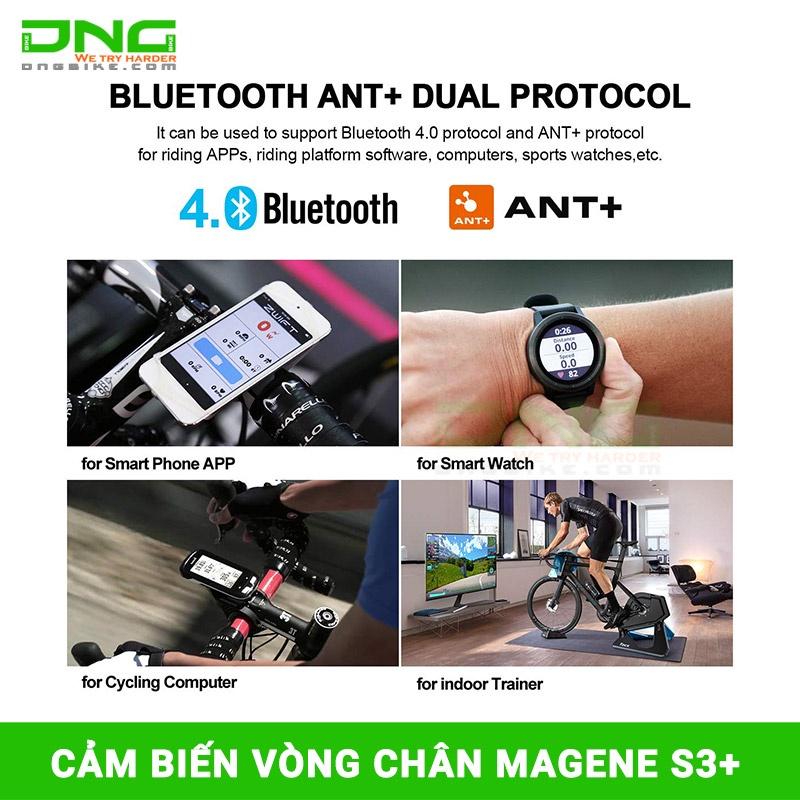 Cảm biến vòng chân Cadence/Speed MAGENE S3+, chống nước chống bụi IP66